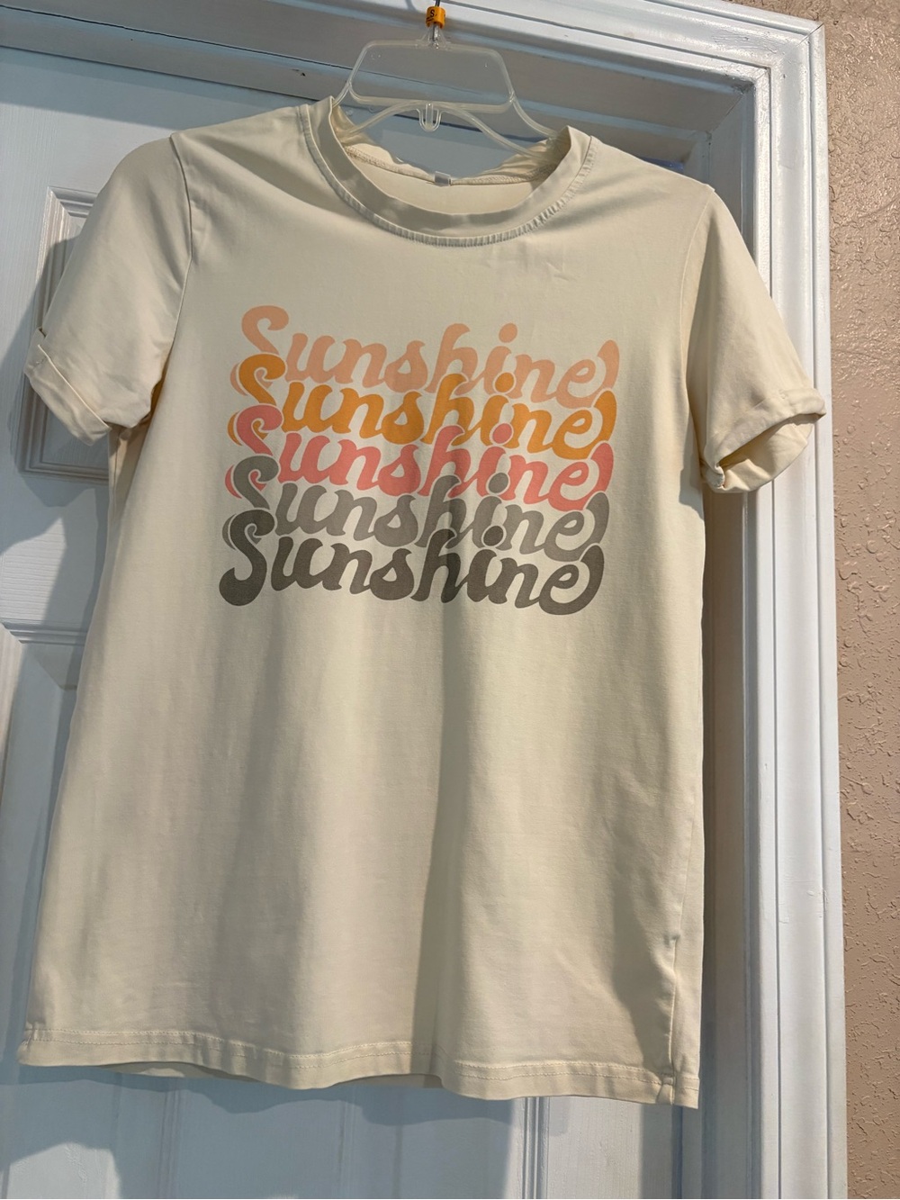Vintage Women's Sunshine Graphic Tee - Cream Multi